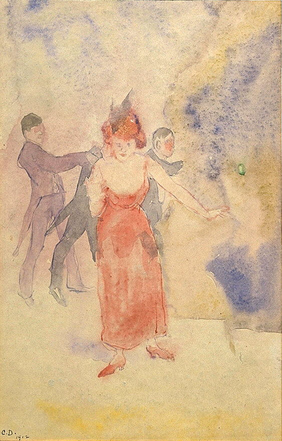 Reprodu es De Belas Artes Menina Em Vermelho 1912 Por Charles 